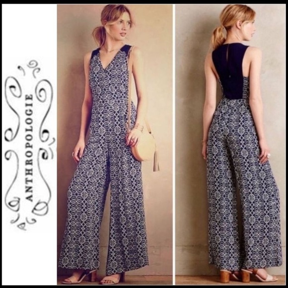 Anthropologie Pants - NWT Anthro Elevenses Wide Leg Jumpsuit, Sz 6